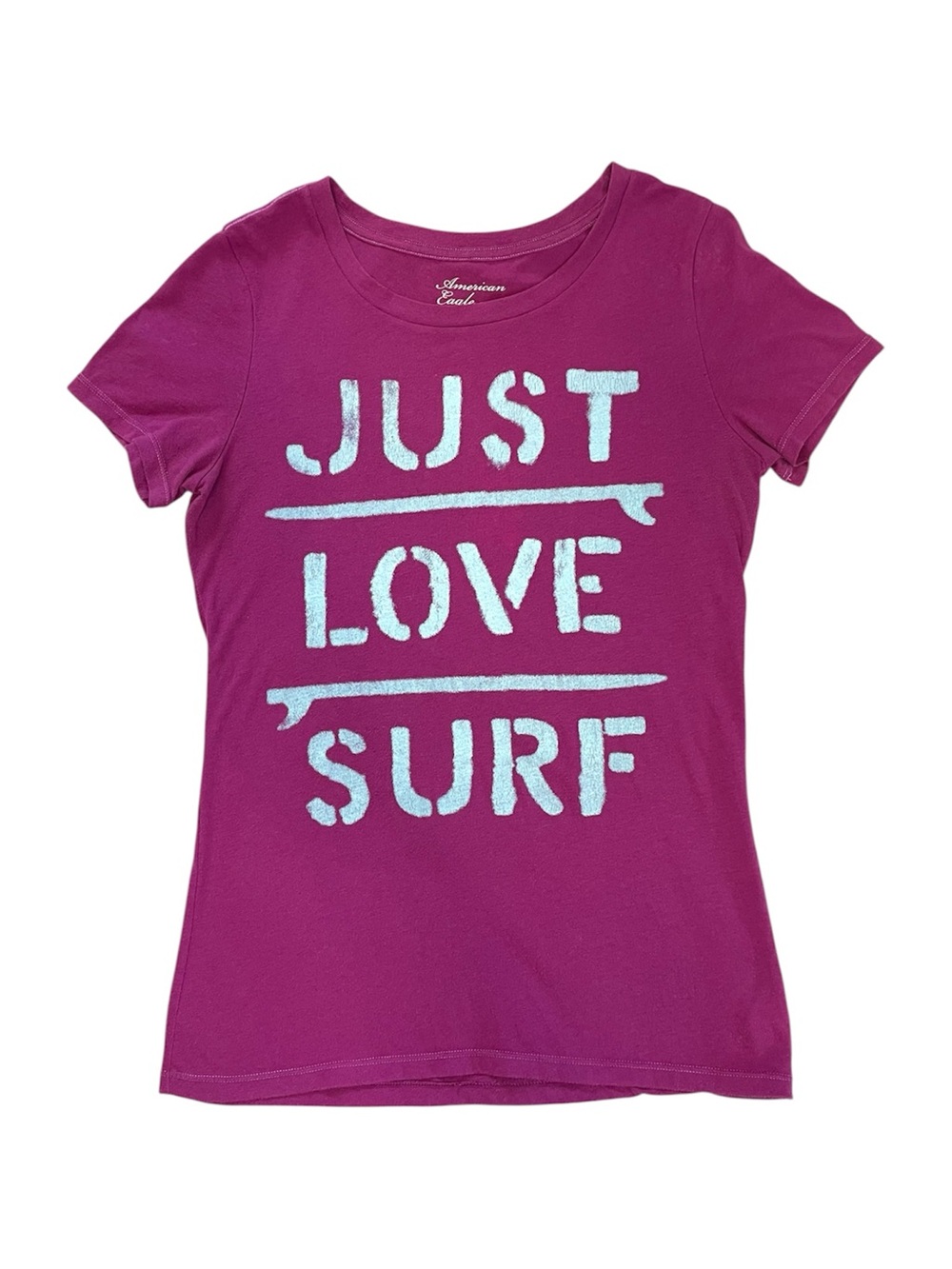 Y2K American Eagle Fuchsia Graphic Tee